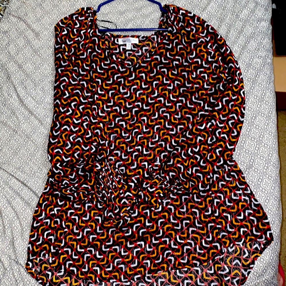 Plus size long sleeve blouse